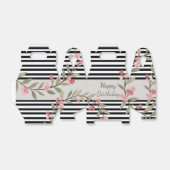 Pink Floral And Leaves Bedankdoosjes (Uitgevouwen)