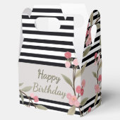 Pink Floral And Leaves Bedankdoosjes (Geopend)