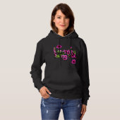 Pink Floral Angela Name Logo, Hoodie (Voorkant volledig)