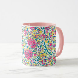 Pink Floral Arabic Pattern Mok