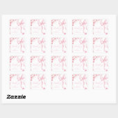 Pink Floral Baby Shower Stickers  (Feuille)