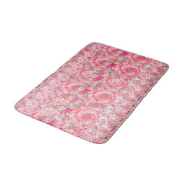 Pink Floral Bath Mat