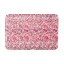 Pink Floral Bath Mat