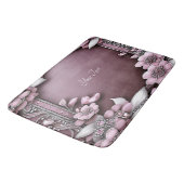 Pink Floral Bath Mat (Gekanteld)