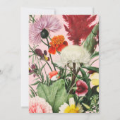 Pink Floral begrafenis Kaart (Achterkant)