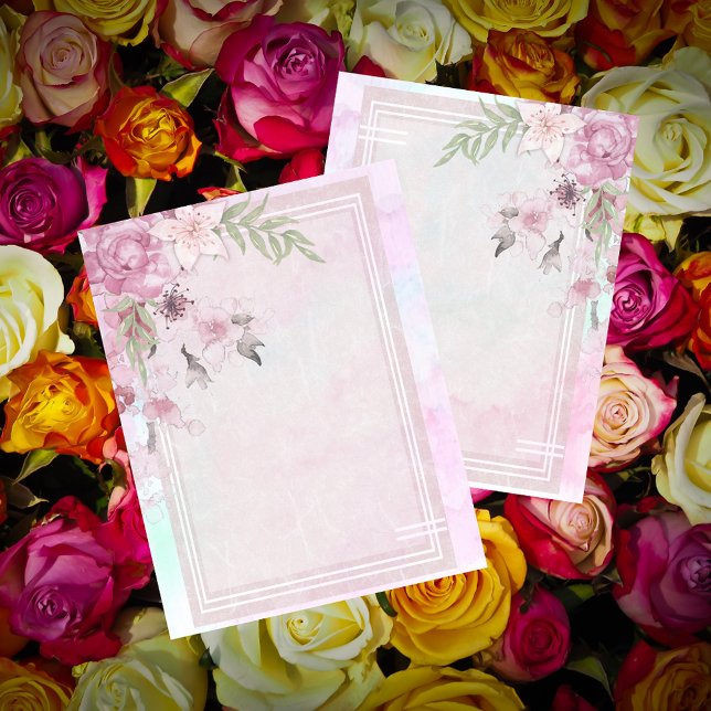 Pink Floral Boundbook paper (Creator heeft geüpload)