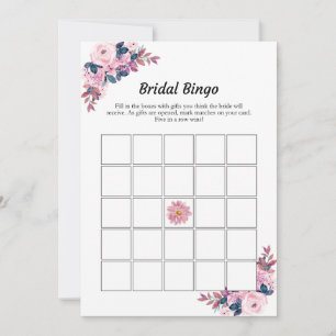 Pink Floral Bridal Bingo Vrijgezellenfeest spel Ka Kaart