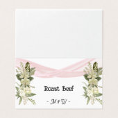 Pink Floral Buffet Kaart (Buitenkant ongevouwen)