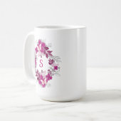 Pink Floral Butterfly Mug (Devant gauche)