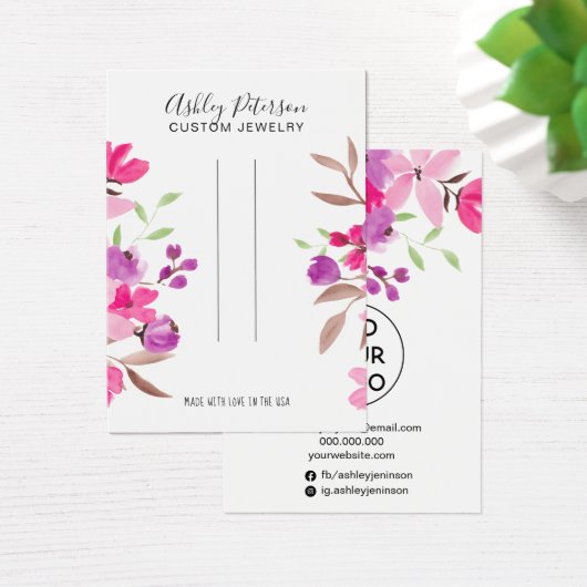 Pink floral chic bijoux écran clip (Bureau)