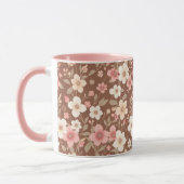 Pink Floral Coffee Mug (Gauche)