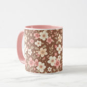 Pink Floral Coffee Mug (Devant gauche)