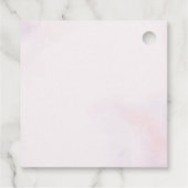 Pink Floral Communion Bedankjes Labels (Achterkant)