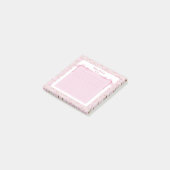 Pink Floral Coquette Bow Custom Name Post-it® Notes (Schuin)