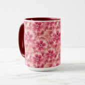 Pink Floral Coquette Mok (Voorkant links)