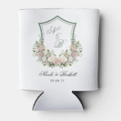 Pink Floral Crest Blikjeskoeler (Voorkant)