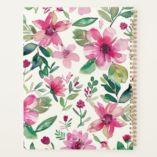 Pink Floral Custom 2026 Weekly Planner (Dos)