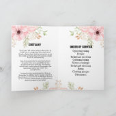 Pink Floral Dans l'amour programme de mémoire funé (Intérieur)