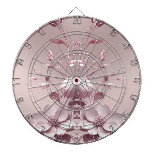 Pink Floral Dartboard Dartbord (Voorkant)