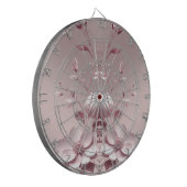 Pink Floral Dartboard Dartbord (Voorkant Links)