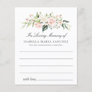 Pink Floral Deel een Memory Funeral Attendence Car