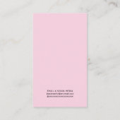 Pink Floral Earring Display Holder Card Visitekaartje (Achterkant)