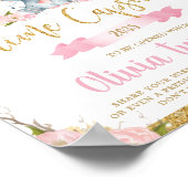 Pink Floral Elephant 1 e Birthday Time Capsule Poster (Hoek)