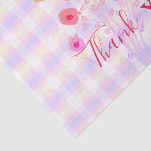 Pink Floral en Pset Dank u Tissue Tissuepapier (Detail)