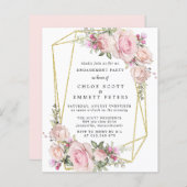 Pink Floral Engagement Party (Voorkant / Achterkant)