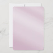 Pink Floral Foliage Verloving Uitnodiging (Achterkant)