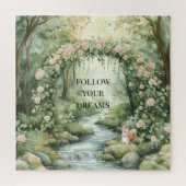 Pink Floral Forest Squirrel Legpuzzel (Verticaal)