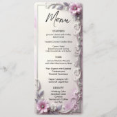 Pink Floral Frame Menu (Devant)