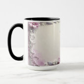 Pink Floral Frame Mug (Gauche)