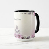 Pink Floral Frame Mug (Devant droit)