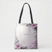 Pink Floral Frame Tote Bag (Devant)