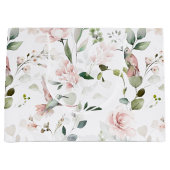 Pink Floral Garden Hummingbird Large Gift Bag Groot Cadeauzakje (Voorkant)