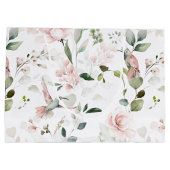 Pink Floral Garden Hummingbird Large Gift Bag Groot Cadeauzakje (Achterkant)