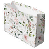 Pink Floral Garden Hummingbird Large Gift Bag Groot Cadeauzakje (Achterkant Gekanteld)