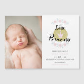 Pink Floral Garland Princess Crown Newborn Girl (Voorkant)