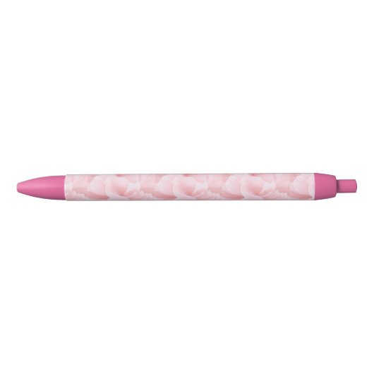 Pink Floral  Girly Zwarte Inkt Pen (Voorkant)