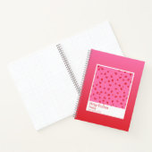 Pink Floral Gradient Spiral Notebook Notitieboek (Binnen)