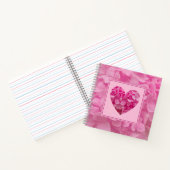 Pink Floral Heart Journal Notitieboek (Binnen)