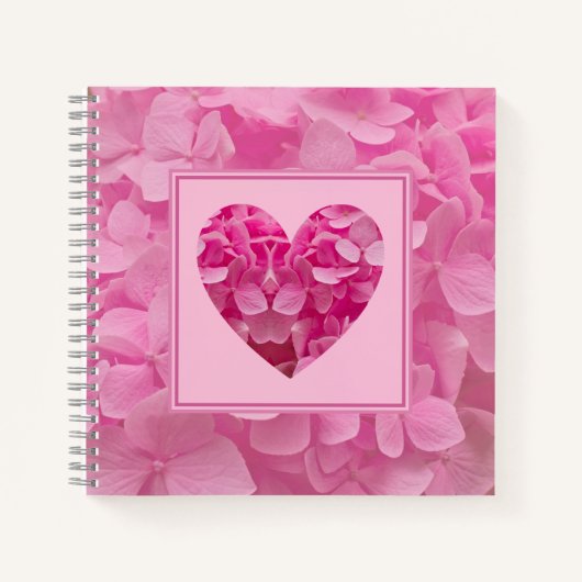 Pink Floral Heart Journal Notitieboek (Voorkant)
