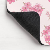 Pink Floral Hearts Pattern Mousepad Muismat (Hoek)