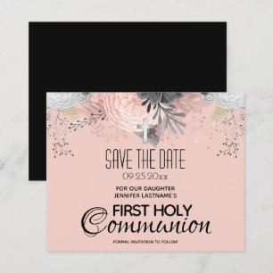 Pink Floral Heilige Communauteit Sparen de Datumbe