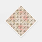Pink Floral Honeybee Servet (Hoek)