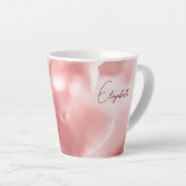 Pink Floral Imprimer Petite Mug Latte (Angle droit)