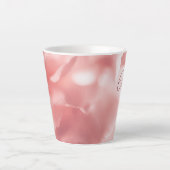 Pink Floral Imprimer Petite Mug Latte (Devant)