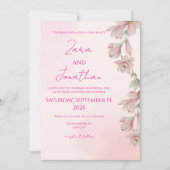 Pink floral invitation (Devant)