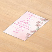 Pink floral invitation (Poser)